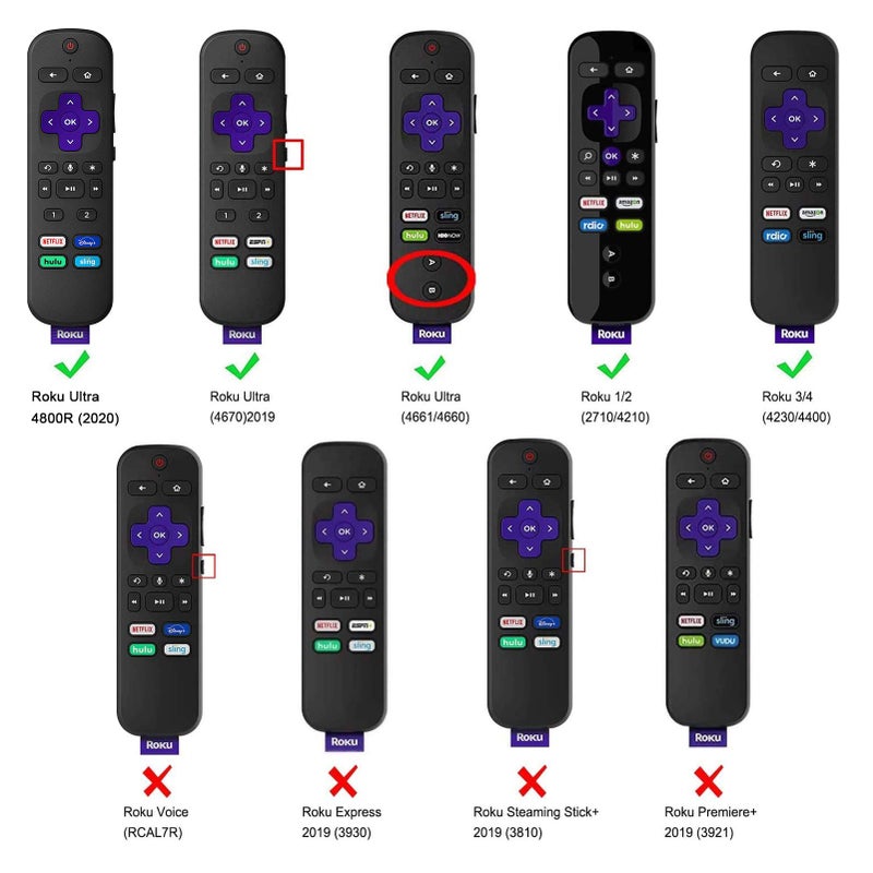 CaseBot Case for Roku Remote RCC1R (2024)/Ultra 4K 4800R (2020)/4670 (2019)/4661 (2018)/4660 (2017), Roku 1/2/3/4 Remote-Honey Comb Anti-Slip Shockproof Silicone Cover, Green Glow - Image 2